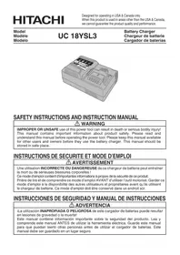 Notice HITACHI UC 18YSL3 Chargeur de piles