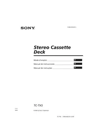 Notice SONY TCTX5 Fita cassete