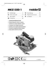 Notice Meister Craft MKS15001 Scie