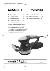 Notice Meister Craft MES4801 Ponceuse