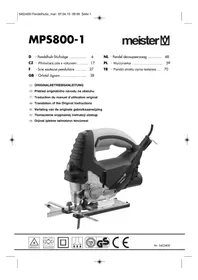 Notice Meister Craft MPS8001 Scie