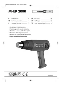 Notice Meister Craft MHLP 2000 Heteluchtpistool