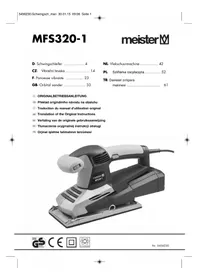 Notice Meister Craft MFS3201 Ponceuse