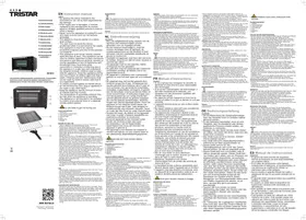 Notice TRISTAR OV3615 Four électrique