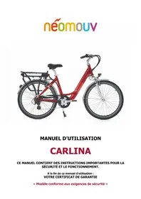 Notice Neomouv CARLINA Vélo électrique
