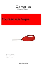 Notice DOMOCLIP DOM360 Couteau