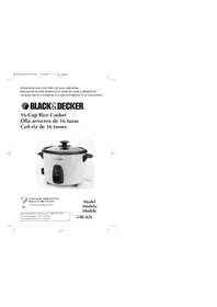 Notice BLACK & DECKER RC426 Rice cooker