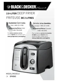 Notice BLACK & DECKER DF450C Friteuse