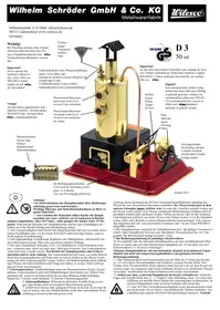 Notice WILESCO D3 STEAM ENGINE Maquettisme