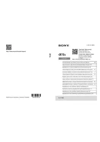 Notice SONY ALPHA A9 II Kamera