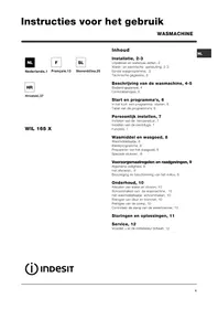 Notice INDESIT WIL 165 X (EX) Pralni stroj