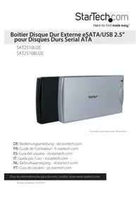 Notice StarTech.com SAT2510BU2E Disque dur