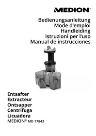 Notice MEDION MD 17843 Extracteur de jus