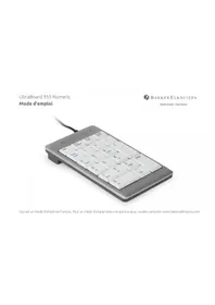Notice BakkerElkhuizen ULTRABOARD 955 NUMERIC Clavier