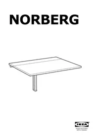 Notice IKEA NORBERG Table murale rabattable