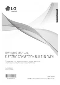 Notice LG LWS3063BD Built-in oven