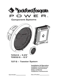 Notice Rockford Fosgate POWER T252S Haut-parleur voiture