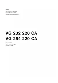 Notice GAGGENAU VG232220CA Cocina