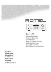 Notice ROTEL RA1592 Ontvanger