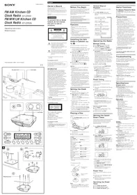 Notice SONY ICFCD533 Radio-réveil