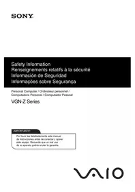 Notice SONY VAIO VGNZ898H Portátil