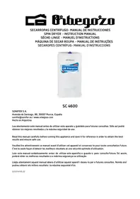 Notice Orbegozo SC 4600 Assecadora de roba
