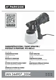 Notice PARKSIDE PFS 400 A1 Pistolet à peinture