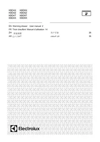 Notice ELECTROLUX KBD4X Tiroir et armoire chauffants