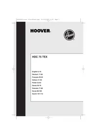 Notice HOOVER HDC 75 TEXSY Pyykinpesukone