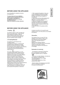 Notice HOOVER HFZE 5485 B Zamrażarka