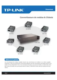 Notice TP-LINK TLMC1400 Convertisseur réseau