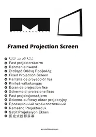 Notice Multibrackets FRAMED PROJECTION SCREEN Écran de projection