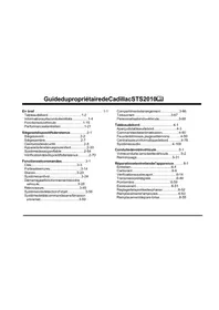 Notice CADILLAC STS (2010) Voiture