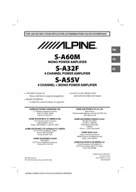 Notice ALPINE SA60M Recepteur