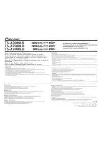 Notice PIONEER TSA3000LB Subwoofer