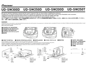 Notice PIONEER UDSW250T Subwoofer