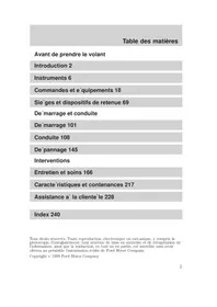 Notice FORD RANGER (2000) Voiture