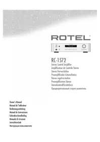 Notice ROTEL RC1572 Ontvanger