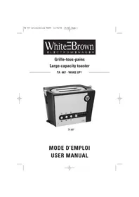 Notice WHITE AND BROWN TA 667 Grille pain