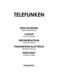 Notice TELEFUNKEN TFK593FE1 Réfrigérateur