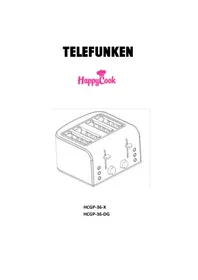 Notice TELEFUNKEN HAPPYCOOK HCGP36DG Grille pain