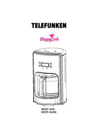 Notice TELEFUNKEN HAPPYCOOK HCCF16R Machine à café