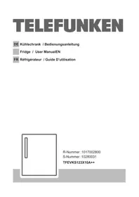 Notice TELEFUNKEN TFEVKS123X10A++ Réfrigérateur