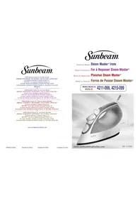 Notice SUNBEAM STEAM MASTER 4211099 Fer à repasser