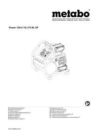 Notice METABO POWER 1605 18 LTX BL OF Kompresszor