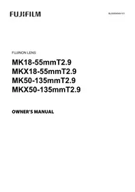 Notice FUJIFILM MKX50135MMT2.9 Objectif