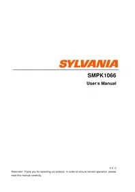 Notice SYLVANIA SMPK1066 Mp3 player