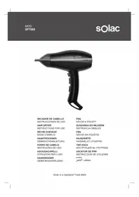 Notice SOLAC SP7080 Sèche cheveux