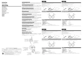 Notice DENON AHA100 écouteurs
