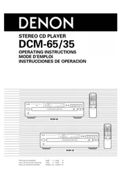 Notice DENON DCM65 Cd player/recorder